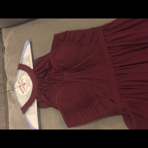 Wine Colored Bridesmaids Dress - Picture 5 of 6